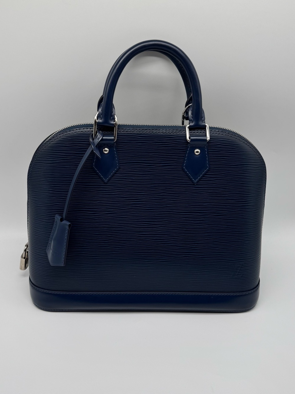 Louis Vuitton Alma PM Epi Navy Blue Top Handle Bag